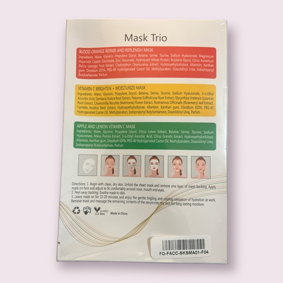 Faccia Face Mask Trío, 3 Mask Set, New in Box - Picture 2 of 3